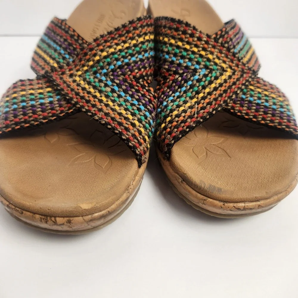 Skechers Women's Cali Beverlee Delighted Wedge Multicolor Sandals Size 8